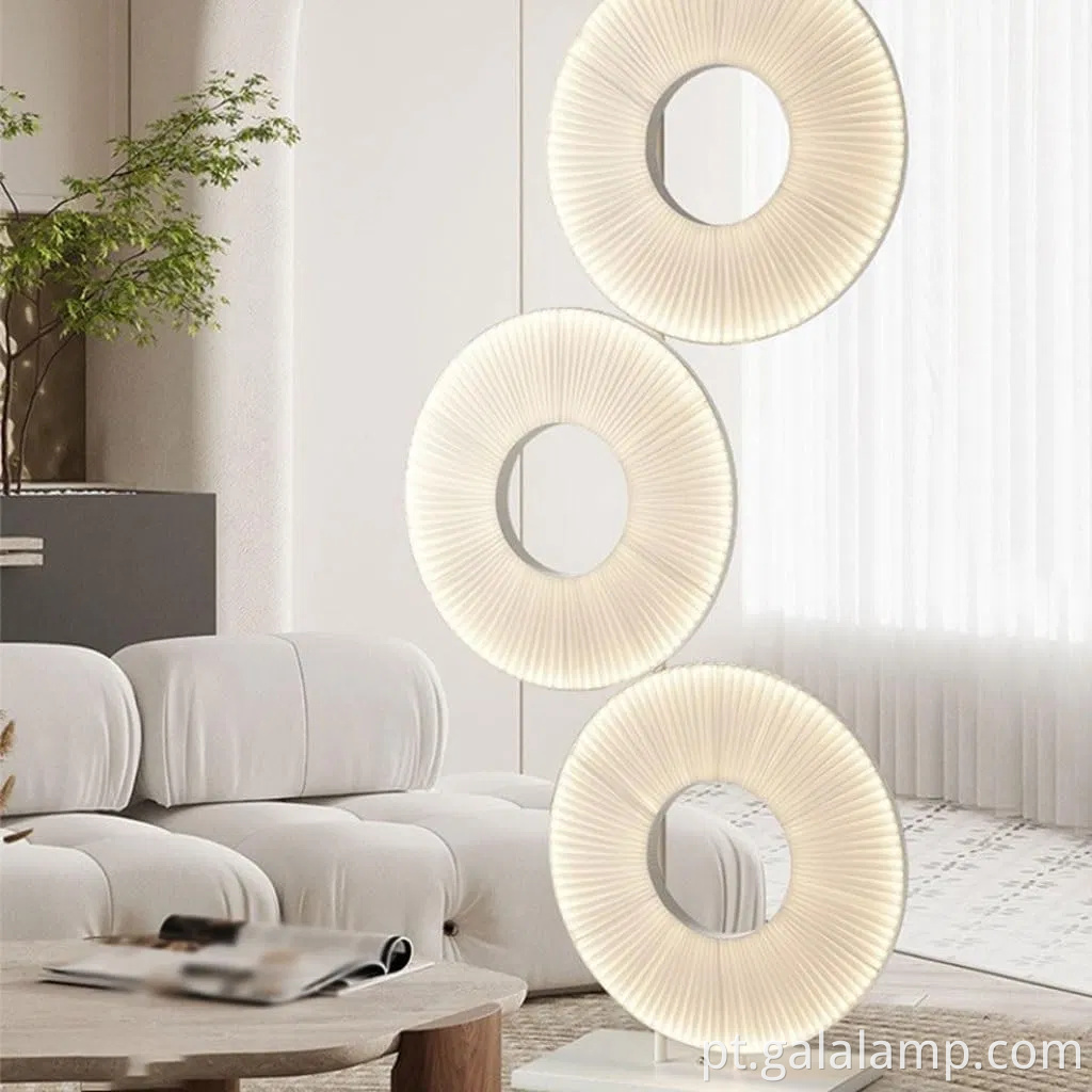 Lâmpada de piso de tecido de luxo para iluminação de sala criativa personalizada